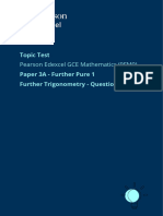 9FM0 Topic Test - FP1 - 01 Further Trigonometry PDF