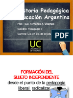 Historia Pedagogica de La Educacion en Argentina