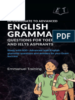 Intermediate To Advanced English Grammar Questions For TOEFL and IELTS Aspirants