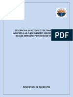 DESCRIPCION  DE ACCIDENTES DE TRABAJO-ANALISIS DE CAUSALIDAD