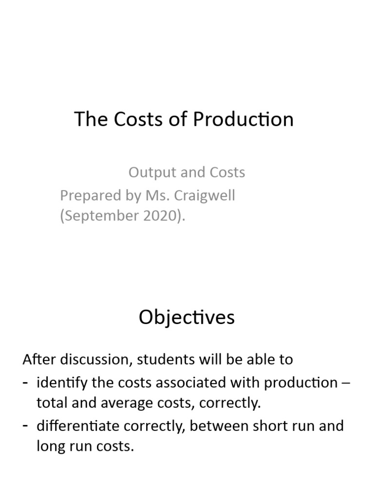 Production Costs and Marginal Analysis | PDF | Average Cost | Marginal Cost