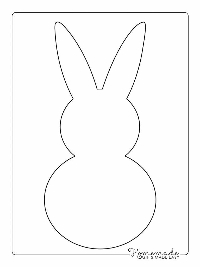 Bunny template easy garland shape large pdf