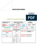 Banque BNP Paribas: Bordereaux DE Confirmation DE Virement
