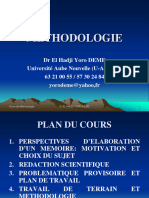Cours de Méthodologie DR E. H. Yoro DEME