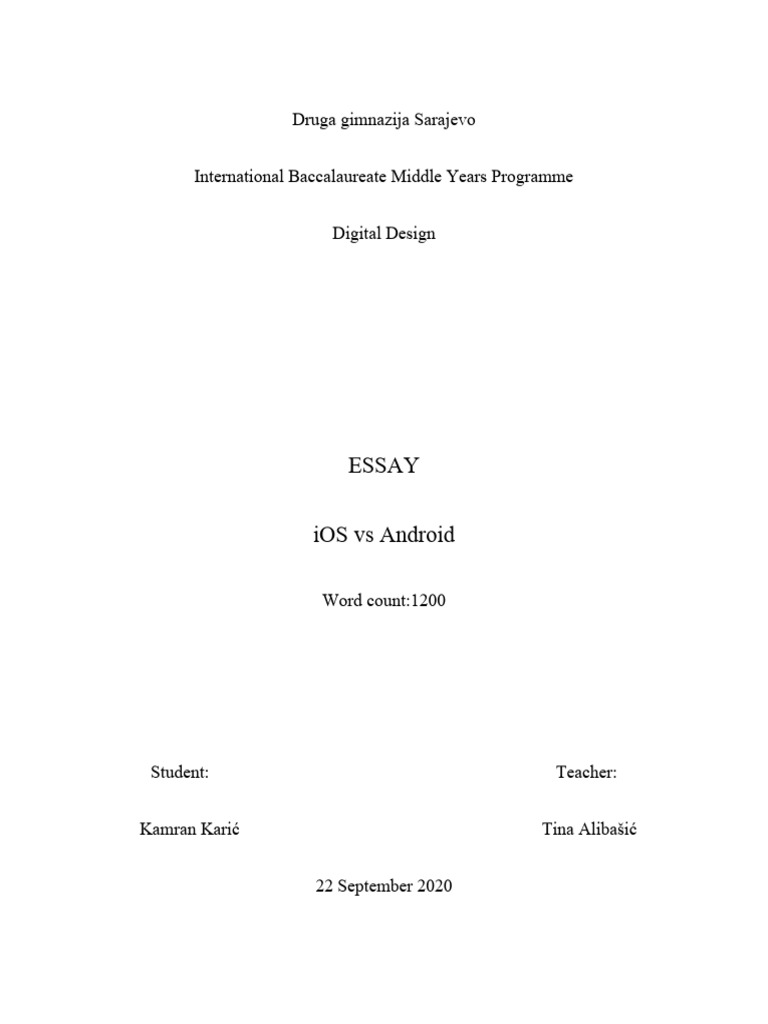 Ios Vs Android Autorecovered Pdf Android Operating System