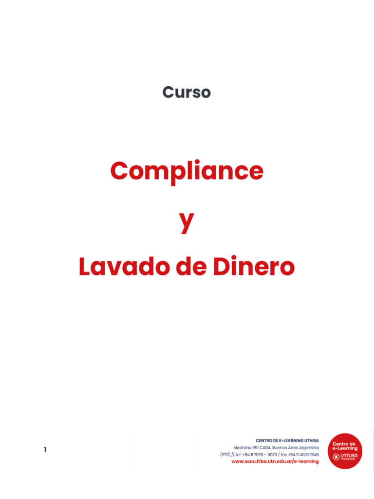 Curso Compliance y Lavado de Dinero | PDF | Lavado de dinero | Dinero