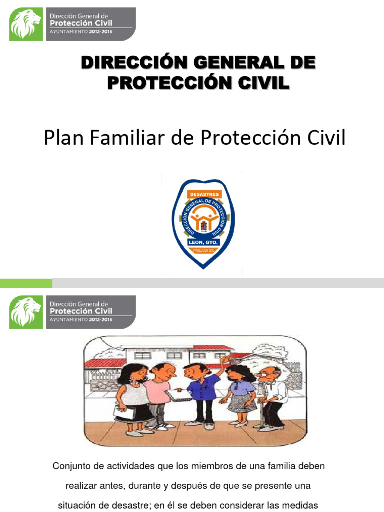 Plan Familiar de Protección Civil Presentación | PDF | Defensa Civil