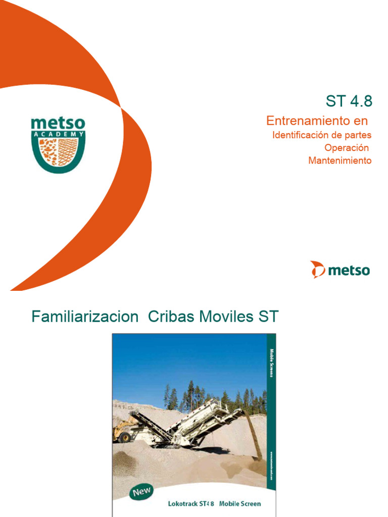 Manual de Operación ST 4.8 Metso | PDF | Rodamiento (Mecánico) | Cambiar