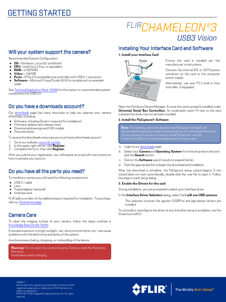 CM3-U3 Getting Started Manual | PDF | Usb | Computer Hardware