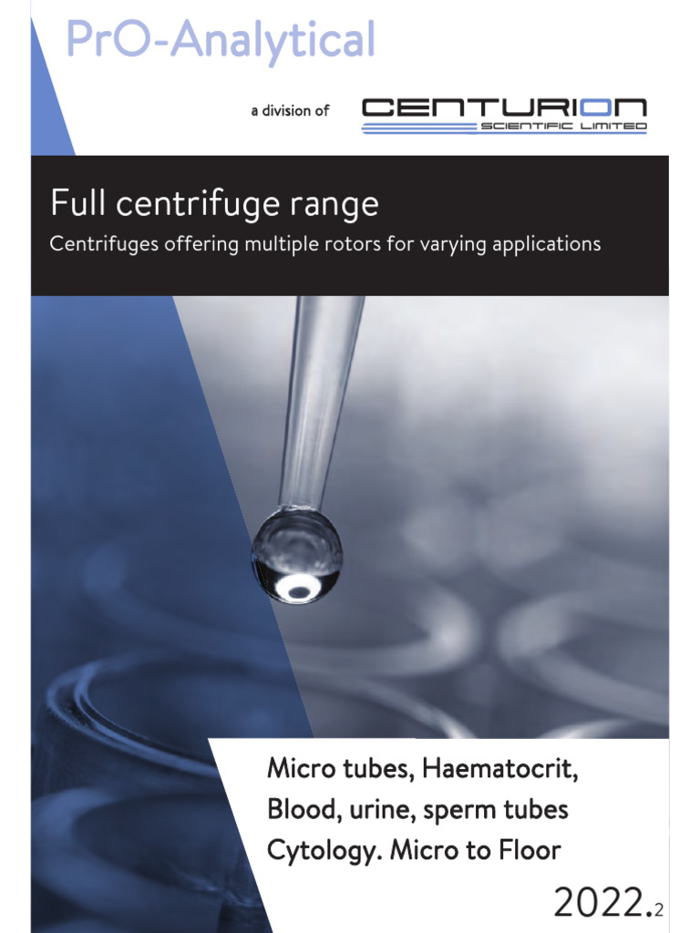7.PrO Analytical FULL | PDF | Centrifuge