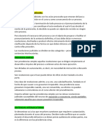 Resoluciones Judiciales : Solamente Aquellas Que Causan Gravamen Irreparable