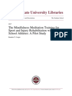 The Mindfulness Meditation Training for Sport and Injury Rehabilitation with High School Athletes: A Pilot Study - Brandon T. Cooper