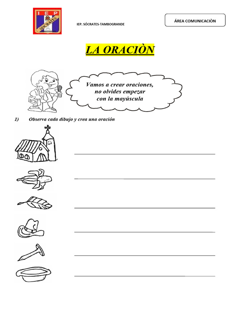 Creación de Oraciones para 2° Grado | PDF | Artes del Lenguaje y ...