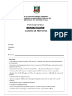 Capa Cadernos de Resposta - Prova - GT - II