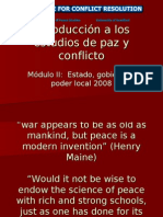 Introducción A Los Estudios de Paz y Conflicto