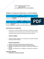 Introduccion A La Gestion Ambiental