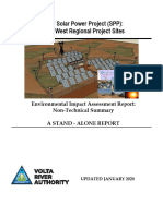 35MW Solar Power Project - Upper West Regional Sites - Non Technical Summary Report