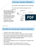 EI10 First Mover, Fast Second, Attackers and Defenders