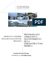 PROGRAMA E001  OPERACIÓN Y  MANTENIMIENTO  DE LA  INFRAESTRUCTURA  HÍDRICA