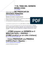 El Título y El Tema Del Sermón No Es La Misma Cosa