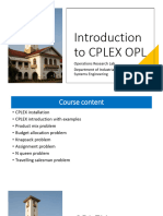 Introduction To CPLEX