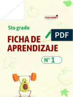 Ficha de Aprendizaje N°1 - 5to Grado