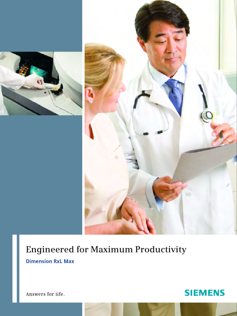Dimension RXL Max Brochure 87816290 1 | PDF | Medical Diagnosis ...
