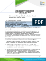 Guía de actividades y rúbrica de evaluación - Fase 1 - Introducción y aspectos básicos