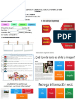 Actividades de Lengua y Literatura Semana 29 Al 2 Febrero