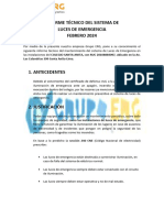 INFORME TECNICO DEL MANTENIMIENTO DE LUCES DE EMERGENCIA COLEGIO SANTA ANITA Anexado Con Presupuesto Actualizado