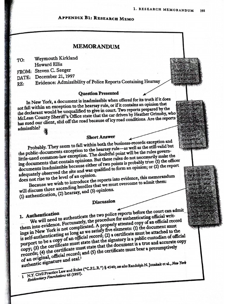 Sample Research Memorandum PDF
