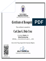 Certificate - of - Recognition NLC