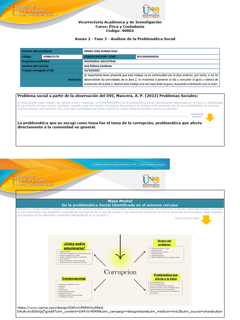 Anexo 2 - Fase 3 - Análisis de La Problemática Social | PDF