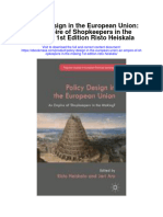 Download Policy Design In The European Union An Empire Of Shopkeepers In The Making 1St Edition Risto Heiskala all chapter