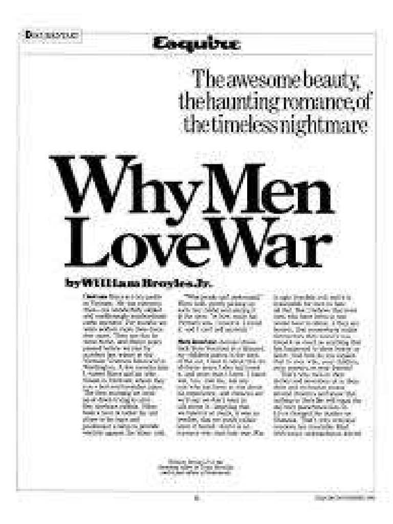 Why men love war pdf