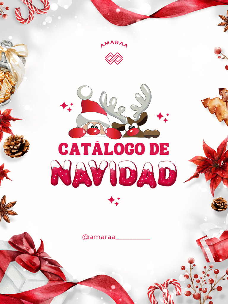 Documento A4 Catálogo de Navidad Moderno Blanco y Rojo | PDF | Hogar ...