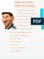 Qs & Answers Messi's Personal Info