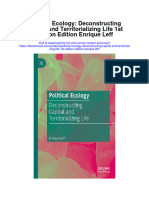 Download Political Ecology Deconstructing Capital And Territorializing Life 1St Edition Edition Enrique Leff all chapter