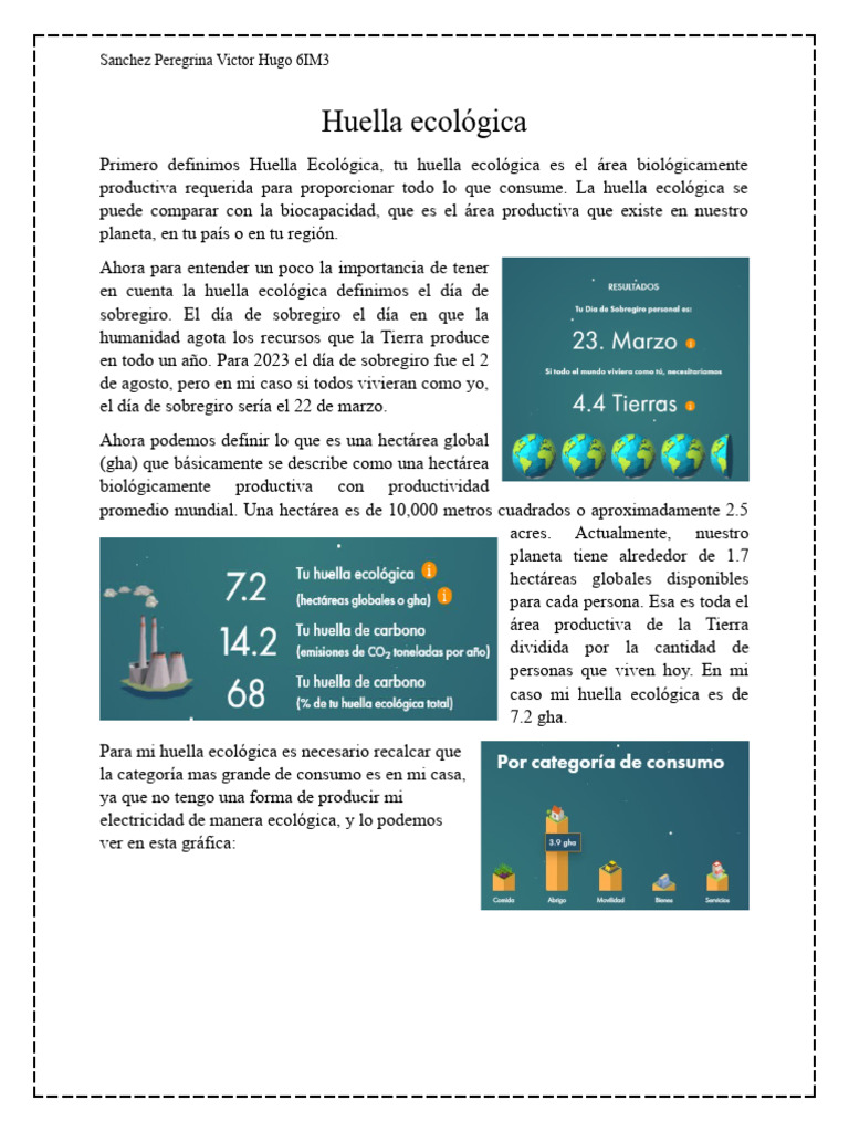 Huella Ecológica Personal y GHA | PDF | Hogar, jardinería y bricolaje