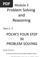 Module 3 3 Polyas Four Step in Problem Solving