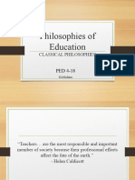 Classical Philosophies of Education