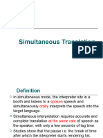 Introduction To Simultaneous Interpreting