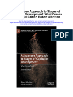 A Japanese Approach To Stages of Capitalist Development What Comes Next 2Nd Edition Robert Albritton Full Chapter