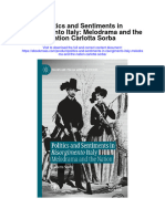Politics and Sentiments in Risorgimento Italy Melodrama and The Nation Carlotta Sorba All Chapter