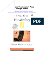 Test Your Vocabulary 1 Peter Watcyn Jones Full Chapter