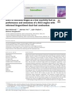 Effect of reformed biogas as a low reactivity fuel on performance and emissions of a RCCI engine with