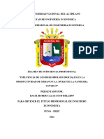 INFLUENCIA DE LOS DESEMBOLSOS DIGITALES EN LA PRODUCTIVIDAD DE MIBANCO S.A. DURANTE LA PANDEMIA COVID19 - Ing Huber Calatayud Bellido