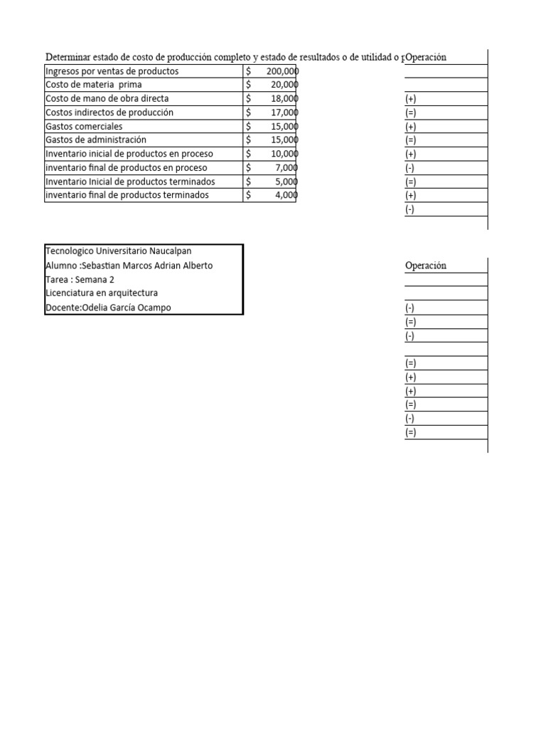Estado de Costos y Resultados Financieros | PDF | Contabilidad ...