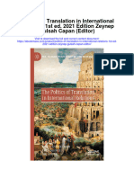 Download Politics Of Translation In International Relations 1St Ed 2021 Edition Zeynep Gulsah Capan Editor all chapter