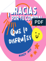 Sticker Circular Gracias Rosa